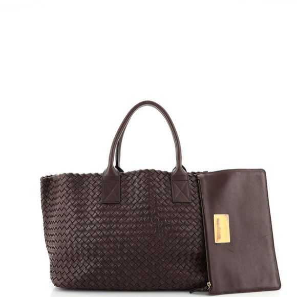 Bottega Veneta Cabat Tote Intrecciato Nappa Medium Brown - Picture 2 of 8